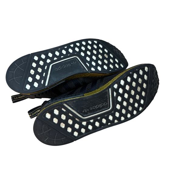 Adidas Nmd_r1 Sneakers Black Carbon Gold Men's 11.5 Lightweight PrimeKnit - Picture 5 of 6